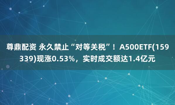 尊鼎配资 永久禁止“对等关税”！A500ETF(159339)现涨0.53%，实时成交额达1.4亿元